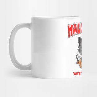 Witch Cat Happy Halloween. Mug